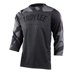 Troy Lee Designs Ruckus 3/4 Sleeve Camber Jersey Men's in Camo Black Heather